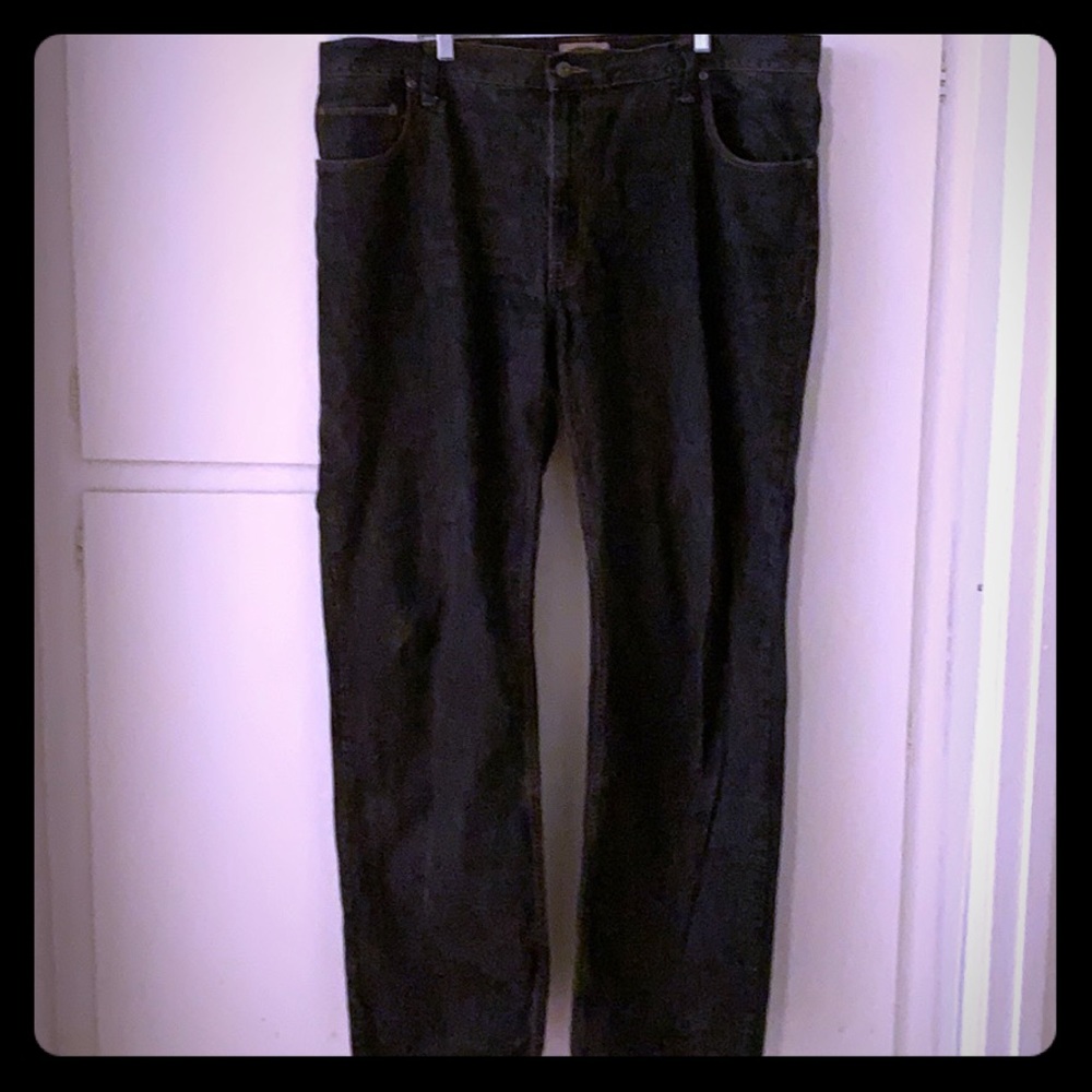 Men’s dark wash jeans from The Foundry 42x36